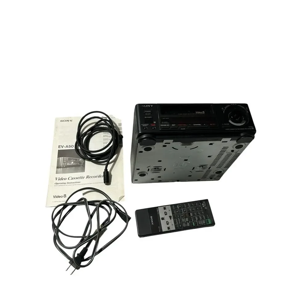 Sony EV-A50 Video8 8mm VCR Video Cassette Recorder PARTS ONLY w/Manual +Remote